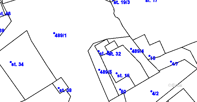 Parcela st. 47 v KÚ Beroun u Starého Sedla, Katastrální mapa