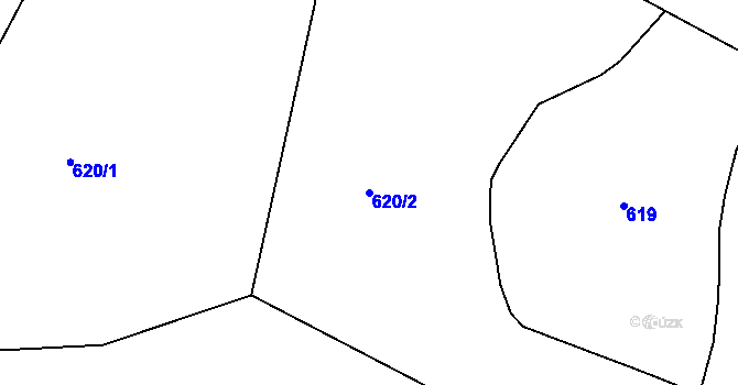 Parcela st. 620/2 v KÚ Beroun u Starého Sedla, Katastrální mapa