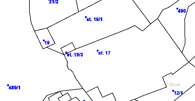 Parcela st. 17 v KÚ Beroun u Starého Sedla, Katastrální mapa