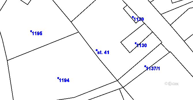 Parcela st. 41 v KÚ Heřmanov u Starého Sedla, Katastrální mapa