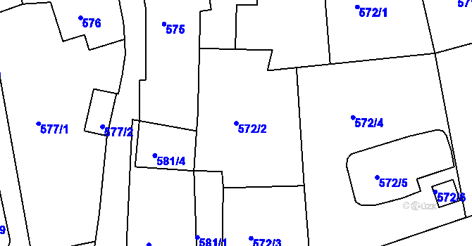 Parcela st. 572/2 v KÚ Staré Sedlo u Sokolova, Katastrální mapa