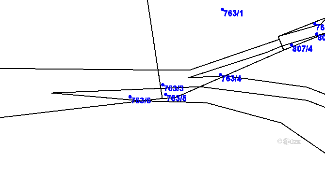 Parcela st. 763/3 v KÚ Staré Sedlo u Sokolova, Katastrální mapa