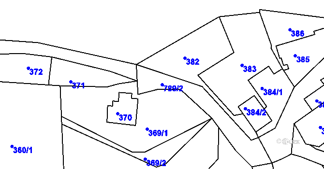 Parcela st. 789/2 v KÚ Staré Sedlo u Sokolova, Katastrální mapa