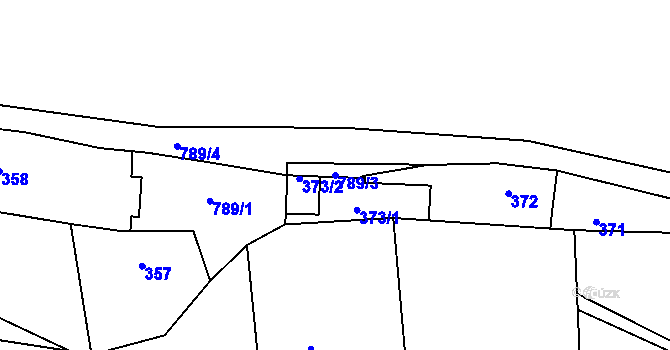 Parcela st. 789/3 v KÚ Staré Sedlo u Sokolova, Katastrální mapa