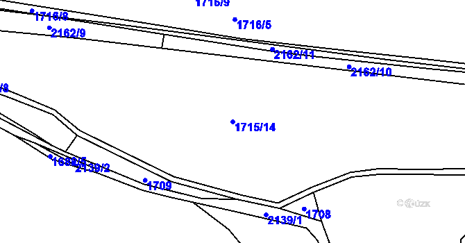 Parcela st. 1715/14 v KÚ Staré Sedlo u Tachova, Katastrální mapa