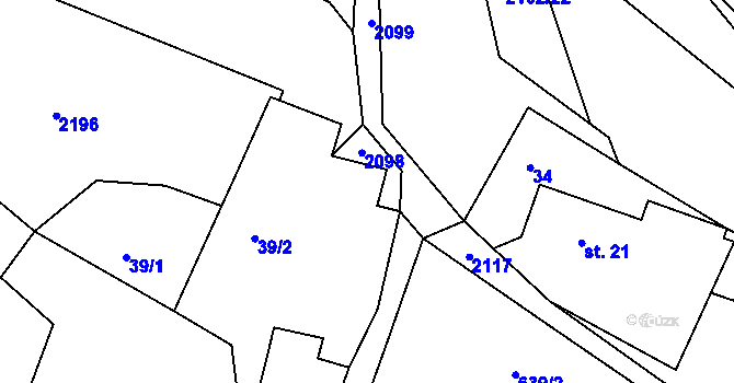 Parcela st. 37 v KÚ Staré Sedlo u Tachova, Katastrální mapa