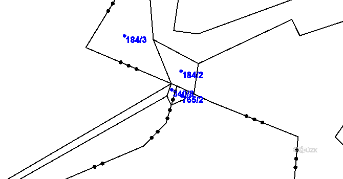 Parcela st. 340/8 v KÚ Staré Sedlo u Tachova, Katastrální mapa