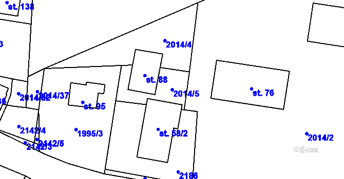 Parcela st. 2014/5 v KÚ Staré Sedlo u Tachova, Katastrální mapa