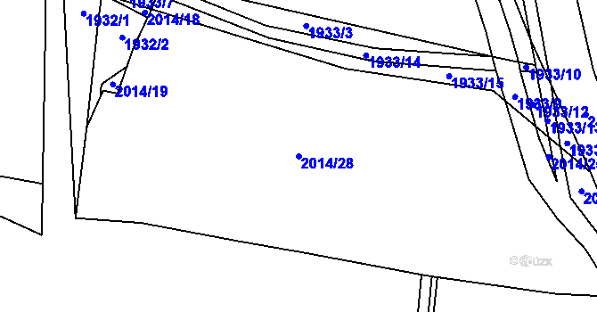 Parcela st. 2014/28 v KÚ Staré Sedlo u Tachova, Katastrální mapa