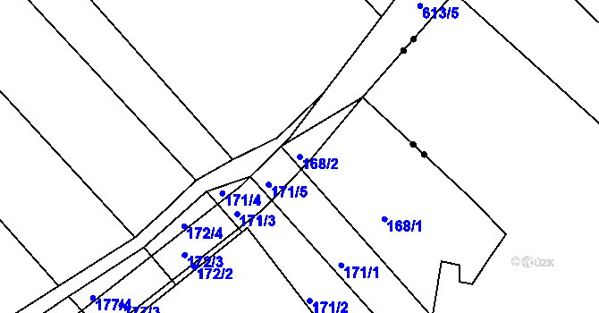 Parcela st. 168/2 v KÚ Starec, Katastrální mapa