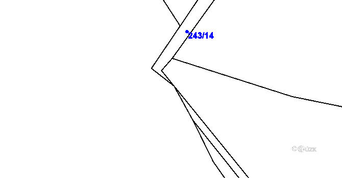 Parcela st. 243/12 v KÚ Chlívce, Katastrální mapa