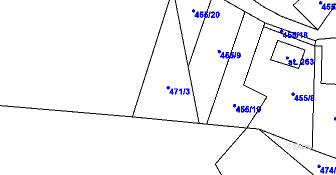 Parcela st. 471/3 v KÚ Stárkov, Katastrální mapa