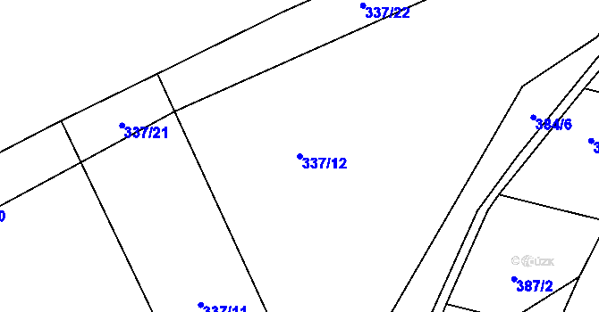 Parcela st. 337/12 v KÚ Starojická Lhota, Katastrální mapa