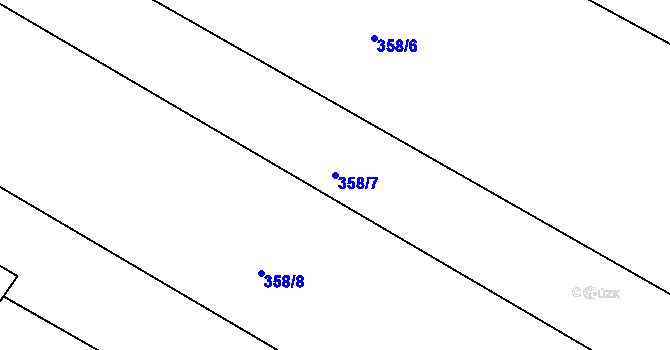 Parcela st. 358/7 v KÚ Starojická Lhota, Katastrální mapa