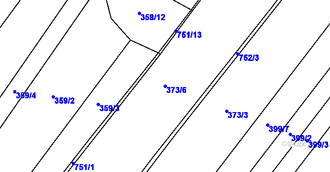 Parcela st. 373/6 v KÚ Starojická Lhota, Katastrální mapa