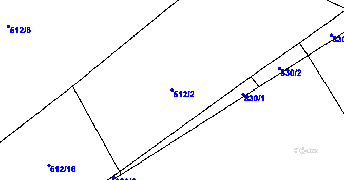 Parcela st. 512/2 v KÚ Starojická Lhota, Katastrální mapa
