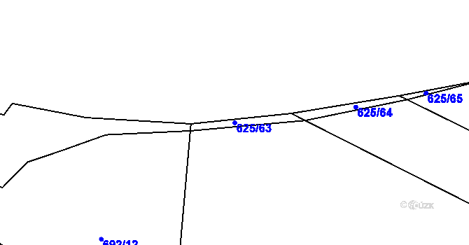 Parcela st. 625/63 v KÚ Starojická Lhota, Katastrální mapa