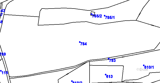 Parcela st. 150 v KÚ Starosedlský Hrádek, Katastrální mapa