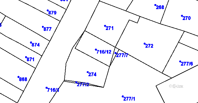 Parcela st. 273 v KÚ Starovice, Katastrální mapa