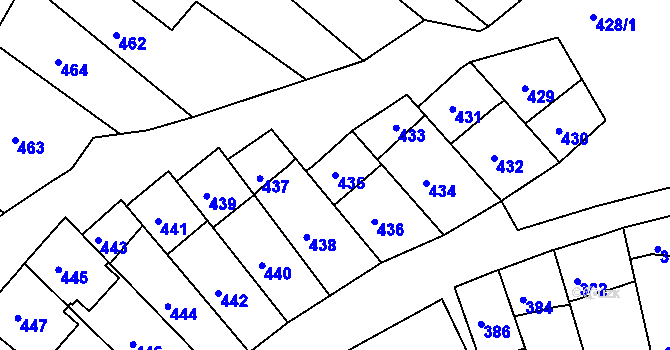 Parcela st. 435 v KÚ Starovice, Katastrální mapa