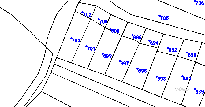 Parcela st. 699 v KÚ Starovice, Katastrální mapa