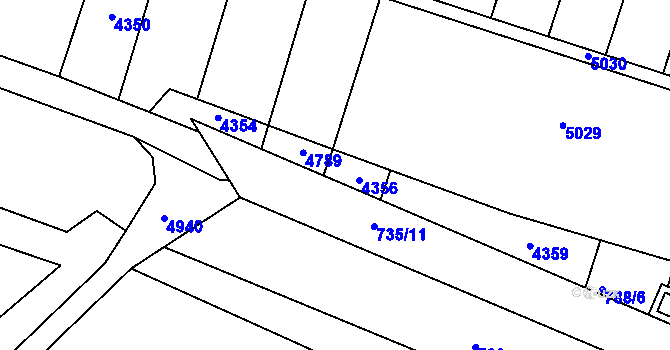 Parcela st. 788/2 v KÚ Starovice, Katastrální mapa