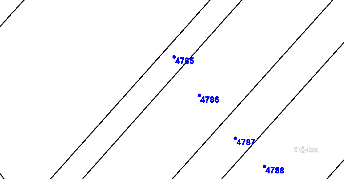 Parcela st. 1043/5 v KÚ Starovice, Katastrální mapa