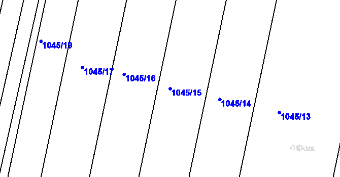 Parcela st. 1045/15 v KÚ Starovičky, Katastrální mapa