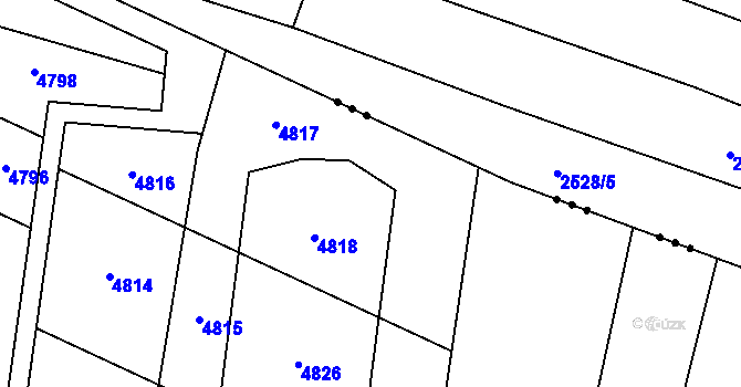 Parcela st. 1141/87 v KÚ Starovičky, Katastrální mapa