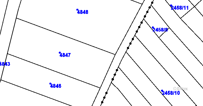 Parcela st. 1286/31 v KÚ Starovičky, Katastrální mapa