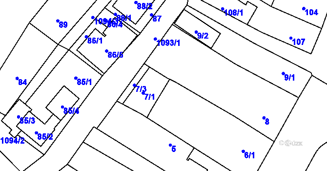 Parcela st. 6/2 v KÚ Starý Bohumín, Katastrální mapa