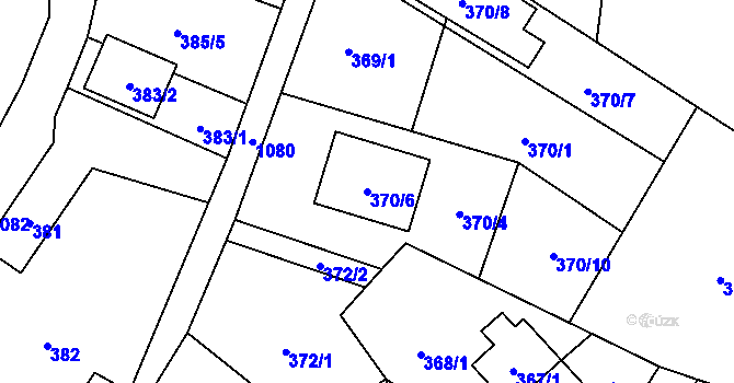 Parcela st. 370/6 v KÚ Starý Bohumín, Katastrální mapa