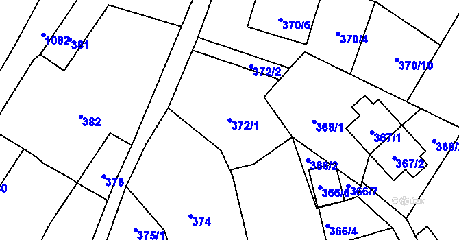 Parcela st. 372/1 v KÚ Starý Bohumín, Katastrální mapa