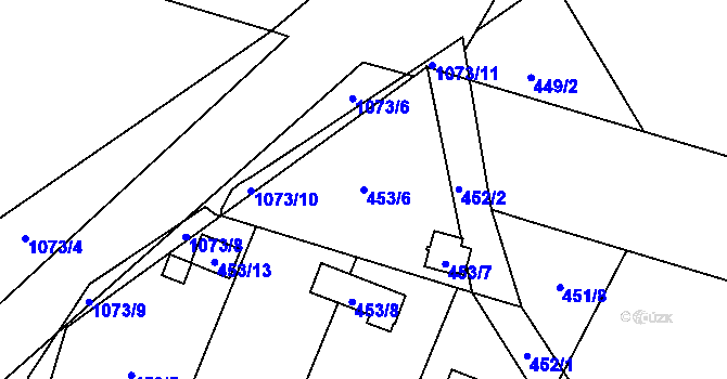 Parcela st. 453/6 v KÚ Starý Bohumín, Katastrální mapa