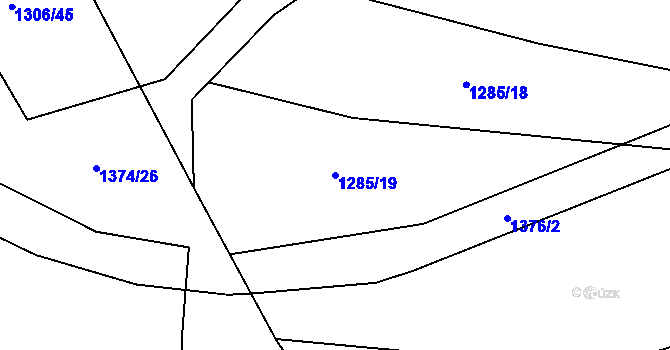 Parcela st. 1285/19 v KÚ Starý Bohumín, Katastrální mapa