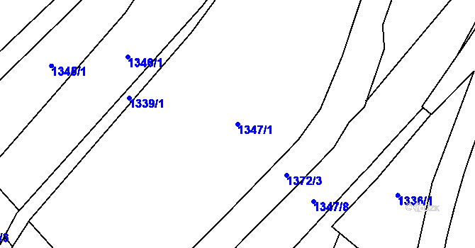 Parcela st. 1347/1 v KÚ Starý Bohumín, Katastrální mapa