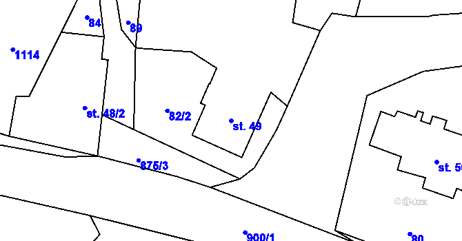 Parcela st. 49 v KÚ Starý Bydžov, Katastrální mapa
