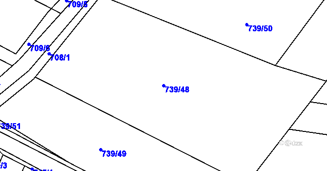 Parcela st. 739/48 v KÚ Starý Bydžov, Katastrální mapa