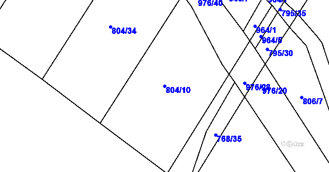 Parcela st. 804/10 v KÚ Starý Bydžov, Katastrální mapa