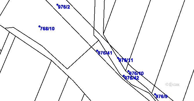 Parcela st. 976/41 v KÚ Starý Bydžov, Katastrální mapa