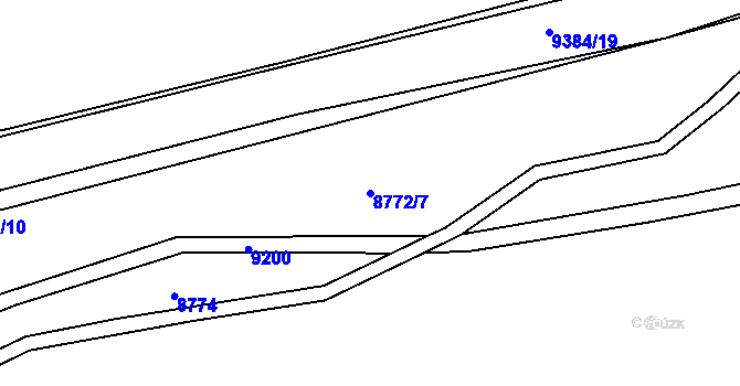 Parcela st. 8772/7 v KÚ Starý Hrozenkov, Katastrální mapa