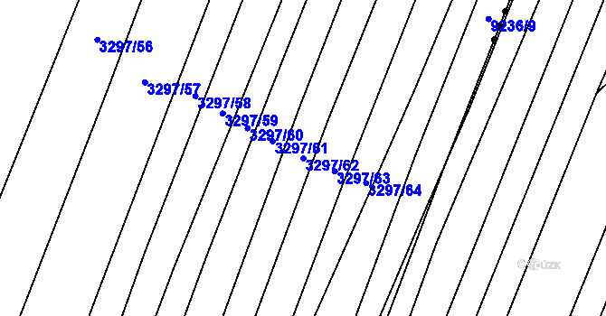 Parcela st. 3297/62 v KÚ Starý Hrozenkov, Katastrální mapa