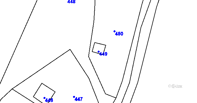 Parcela st. 449 v KÚ Starý Jičín, Katastrální mapa
