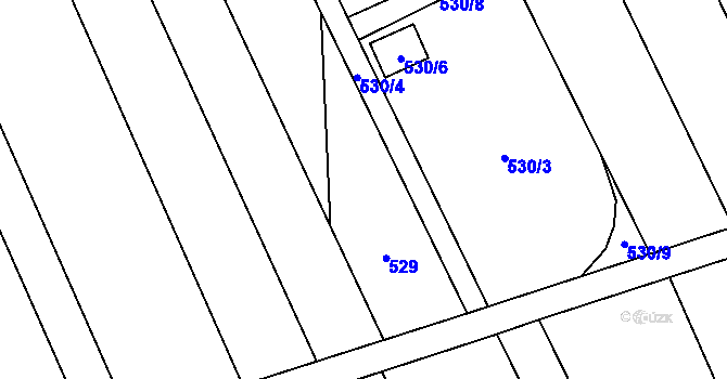 Parcela st. 527/27 v KÚ Starý Jičín, Katastrální mapa