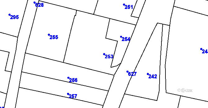 Parcela st. 253 v KÚ Vlčnov u Starého Jičína, Katastrální mapa
