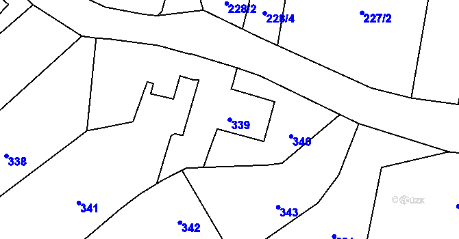 Parcela st. 339 v KÚ Vlčnov u Starého Jičína, Katastrální mapa
