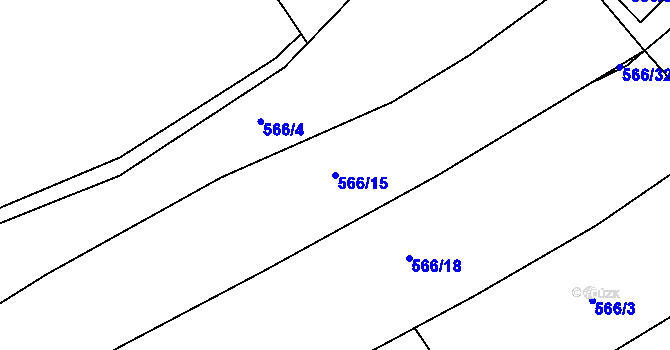 Parcela st. 566/15 v KÚ Vlčnov u Starého Jičína, Katastrální mapa