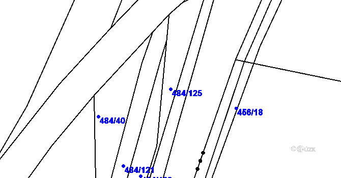 Parcela st. 484/125 v KÚ Třebosice, Katastrální mapa