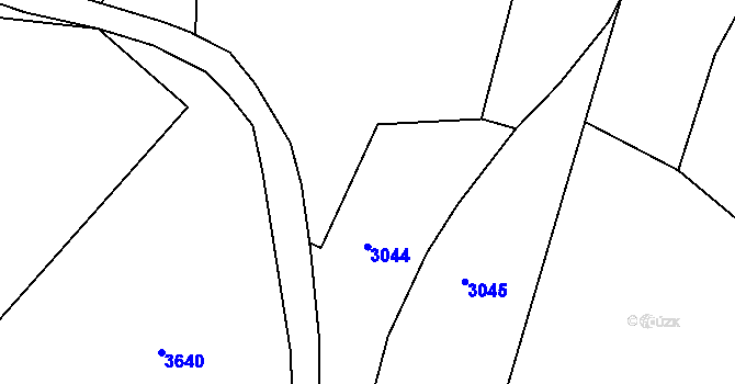 Parcela st. 355/2 v KÚ Jazovice, Katastrální mapa