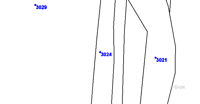 Parcela st. 3024 v KÚ Jazovice, Katastrální mapa
